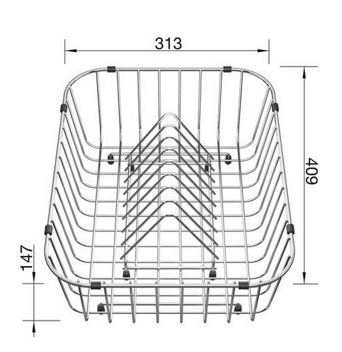 GESCHIRRKORB   - Edelstahlfarben, Basics, Metall (40,9/14,7/31,3cm) - Blanco