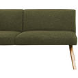 ECKBANK 172/238 cm Webstoff Grün Eiche vollmassiv   - Eichefarben/Grün, KONVENTIONELL, Holz/Textil (172/238cm) - Linea Natura