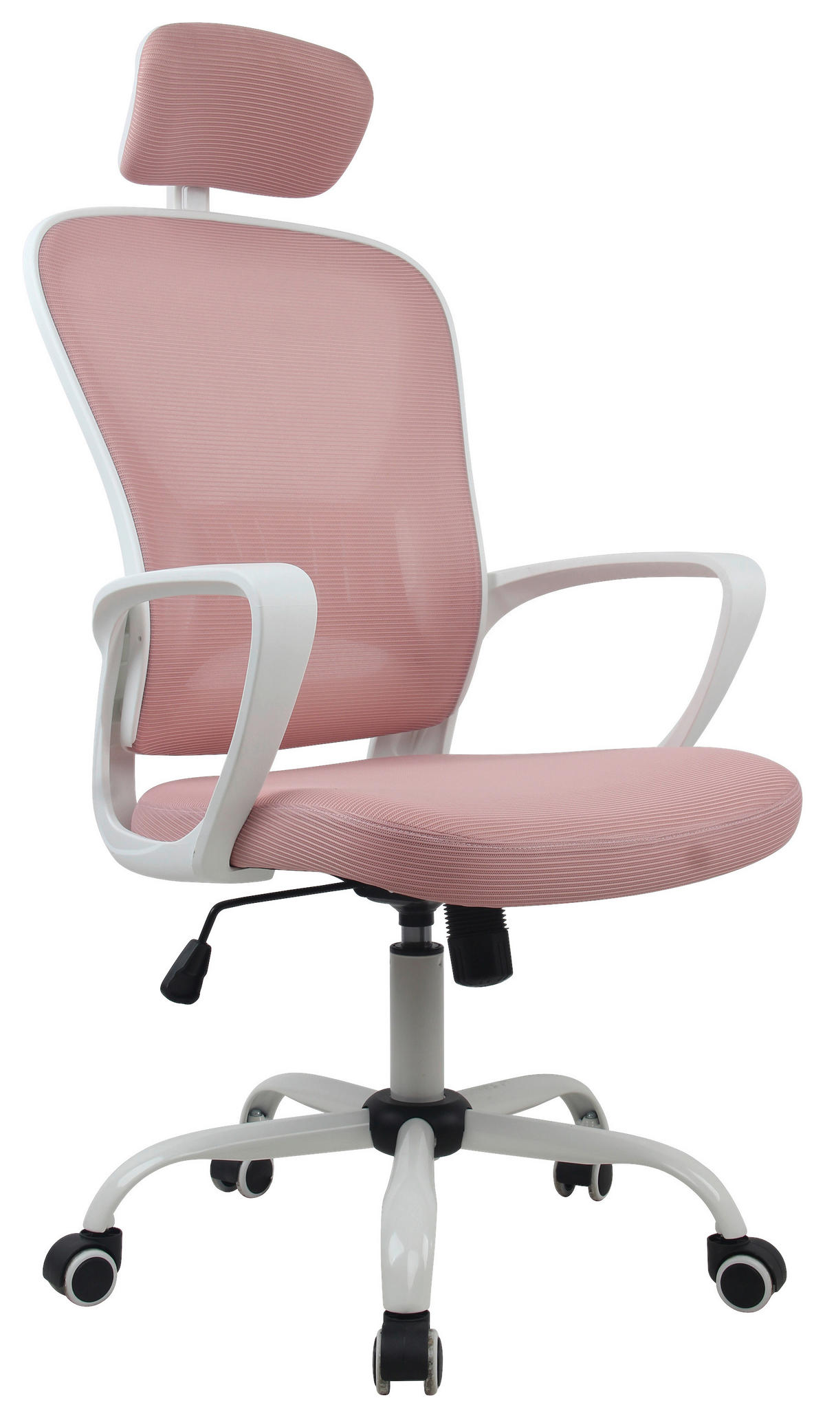 MID.YOU Drehstuhl höhenverstellbar in Pink & Weiß