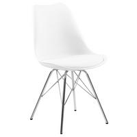 STUHL  in Kunststoff matt  - Chromfarben/Weiß, Trend, Kunststoff/Textil (48,5/85,5/54cm) - Carryhome