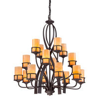 KRONLEUCHTER 106.7/135.9 cm    - Bronzefarben, Romantik / Landhaus, Stein/Metall (106.7/135.9cm) - Elstead Lighting
