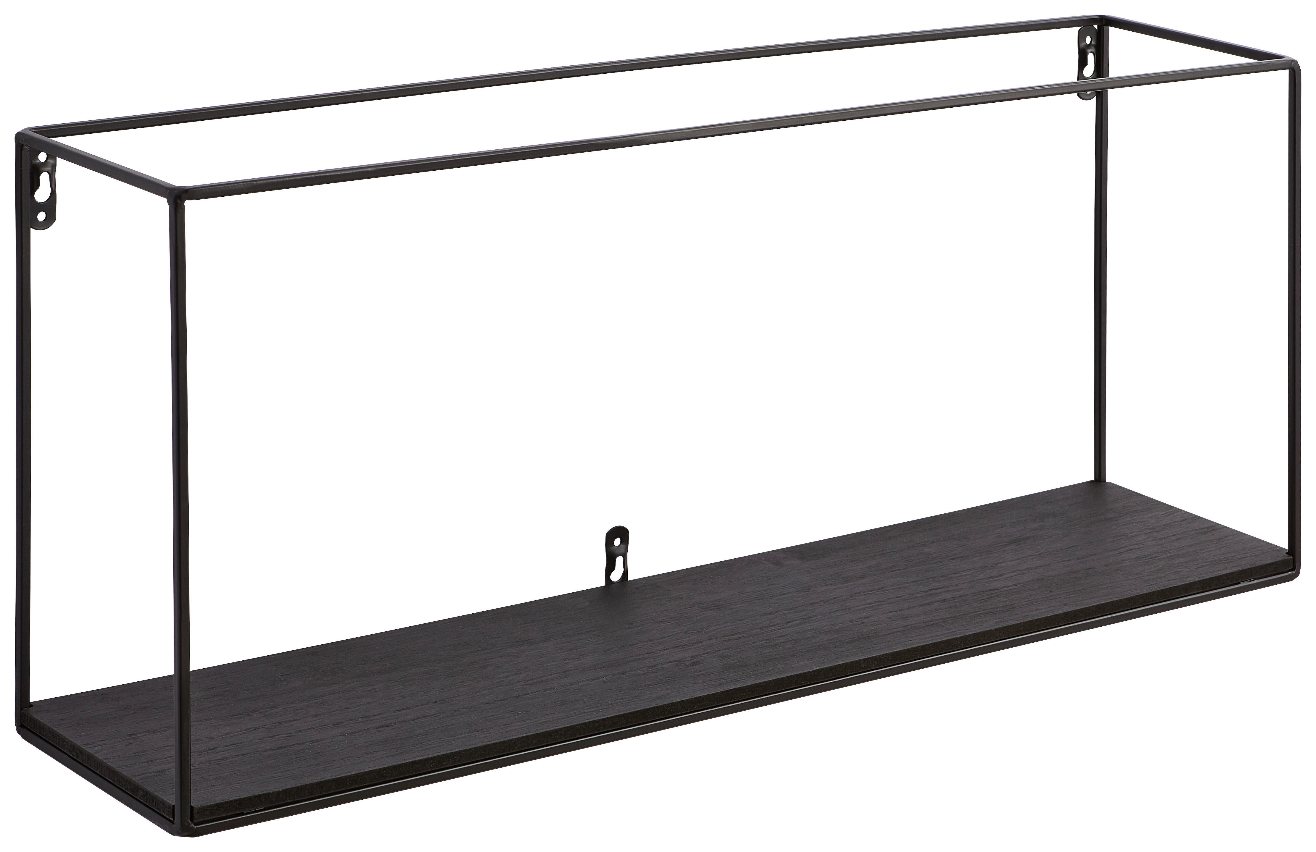 WANDREGAL Paulownia furniert Schwarz  - Schwarz, Trend, Holz/Holzwerkstoff (60/25/14cm) - Landscape