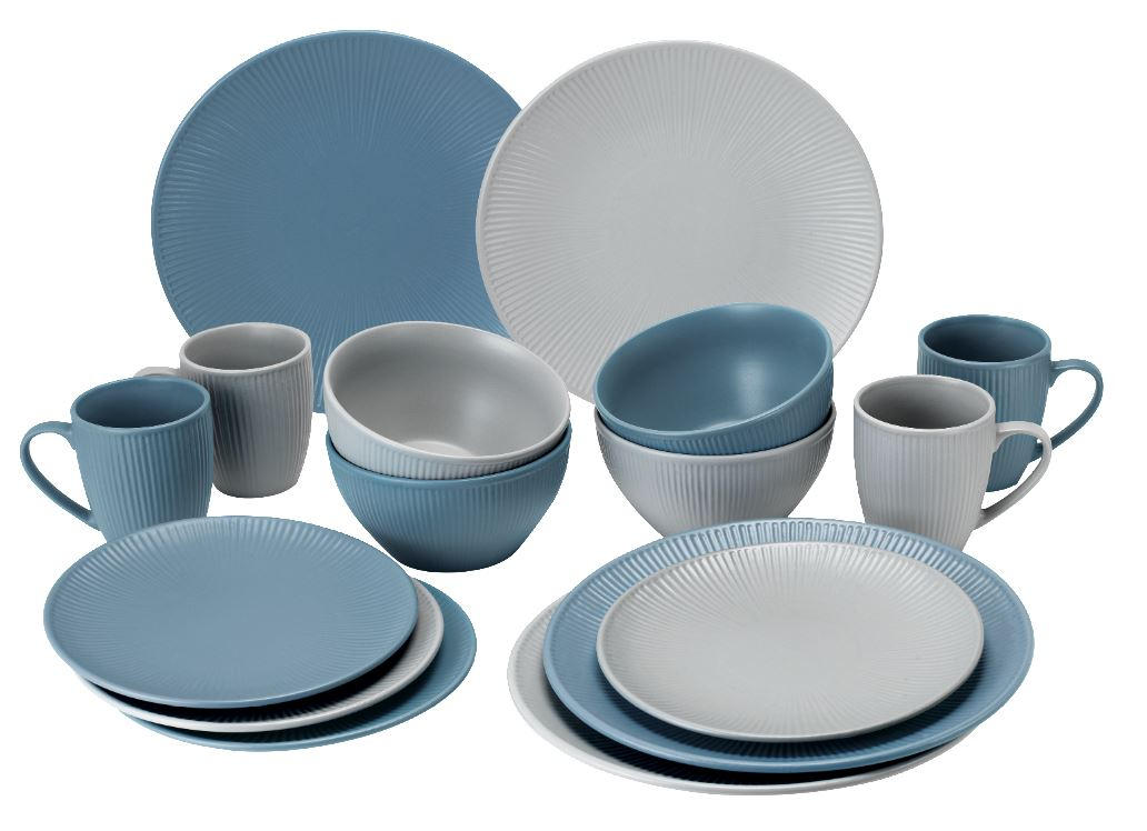 KOMBISERVICE 16-teilig LEIF  - Basics, Keramik (24,9/35,3/29,8cm) - Van Well