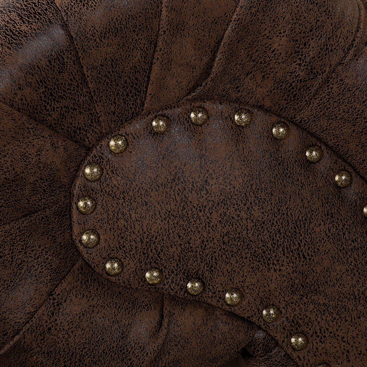 RÉCAMIERE Pako in Lederlook Dunkelbraun  - Dunkelbraun/Braun, Design, Holz/Textil (185/93/75cm) - Livetastic