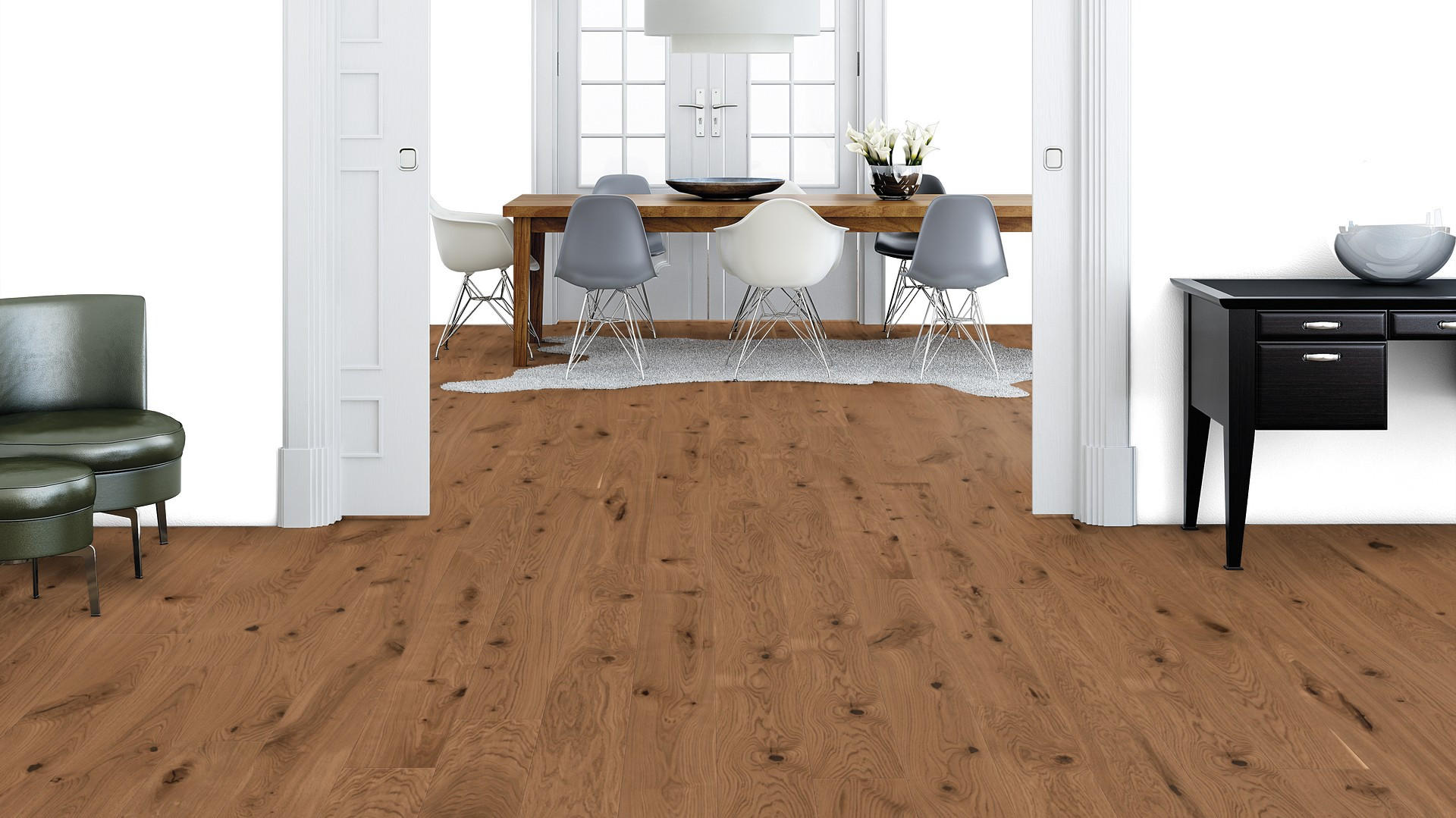LANDHAUSDIELE, Eiche Amber Gesund-Diele  per  m² - Eichefarben, Design, Holz (224,5/19,3/1,3cm) - Weitzer Parkett