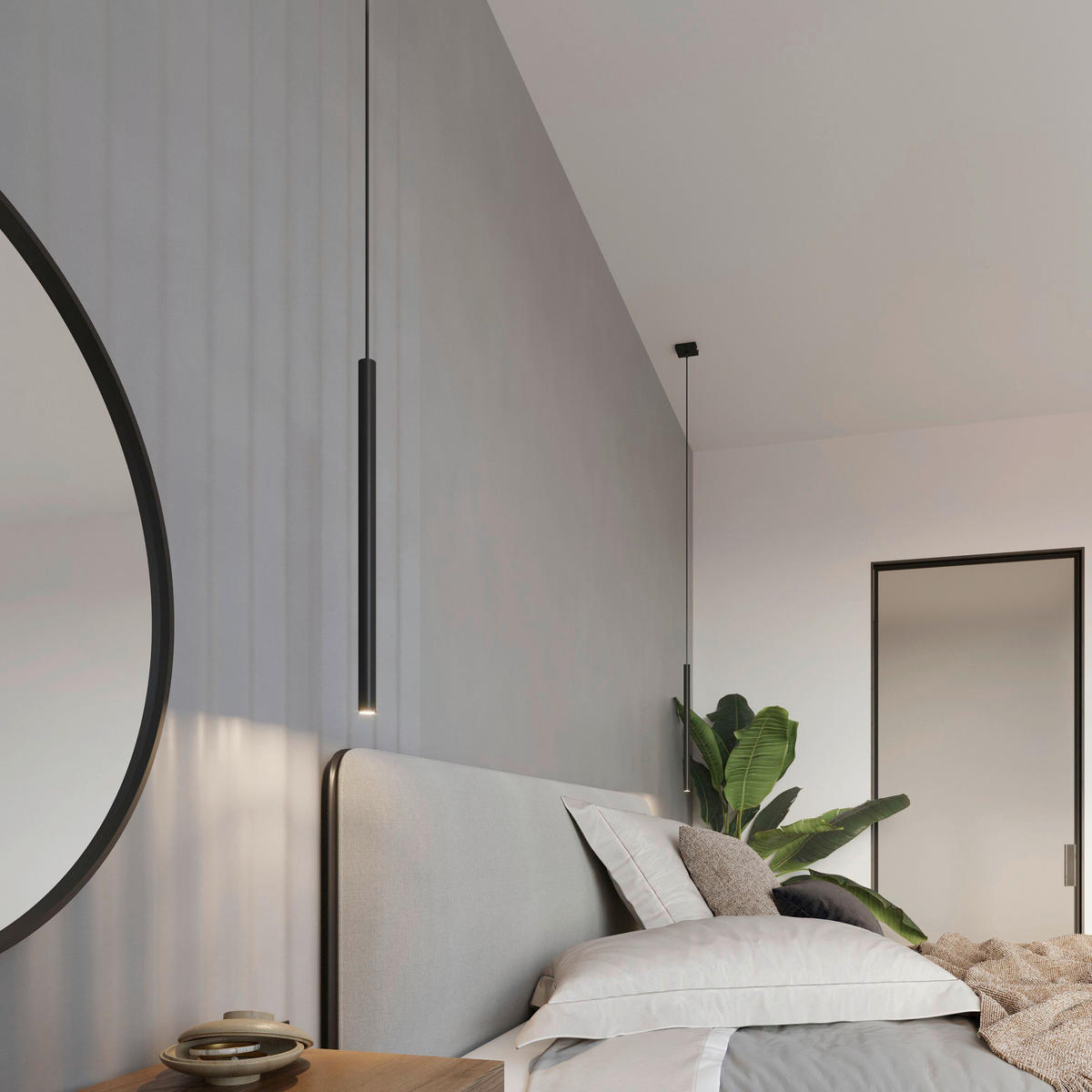 HÄNGELEUCHTE PASTELO 45/5/90 cm   - Schwarz, KONVENTIONELL, Metall (45/5/90cm)
