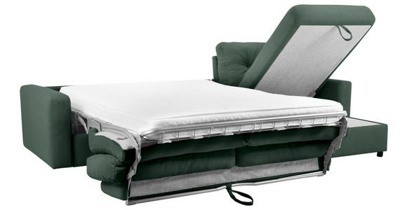 ECKSOFA Dunkelgrün Webstoff  - Dunkelgrün/Schwarz, KONVENTIONELL, Kunststoff/Textil (270/160cm) - Carryhome