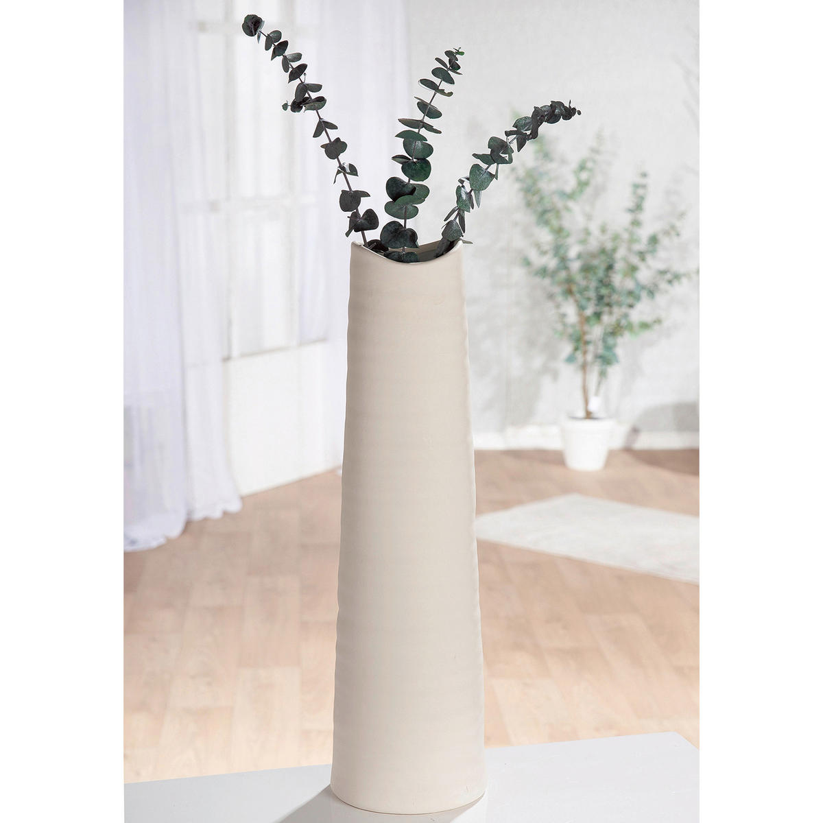 BODENVASE MORSUM 56 cm  - Creme, Basics, Keramik (15,5/56cm)