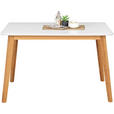 ESSTISCH in Holz, Holzwerkstoff 120/80/75 cm  - Eichefarben/Weiß, Design, Holz/Holzwerkstoff (120/80/75cm) - Carryhome
