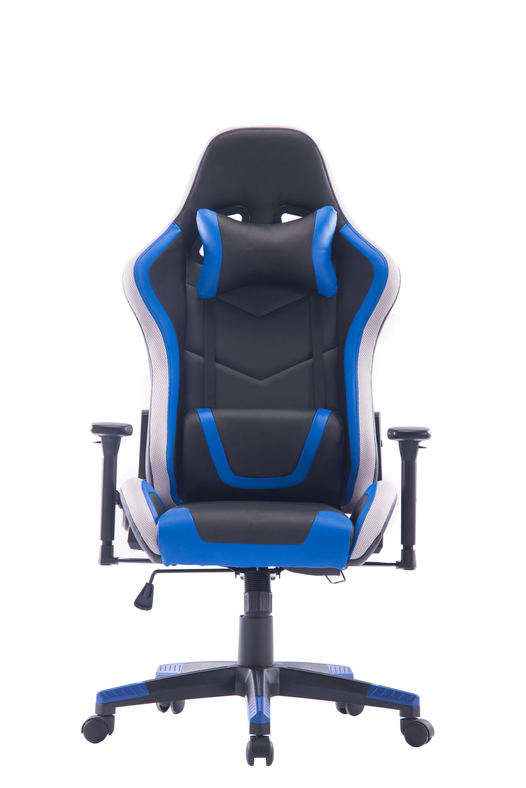 GAMING STOL - modra/črna, Design, kovina/umetna masa (68/124-134/60cm) - Novel
