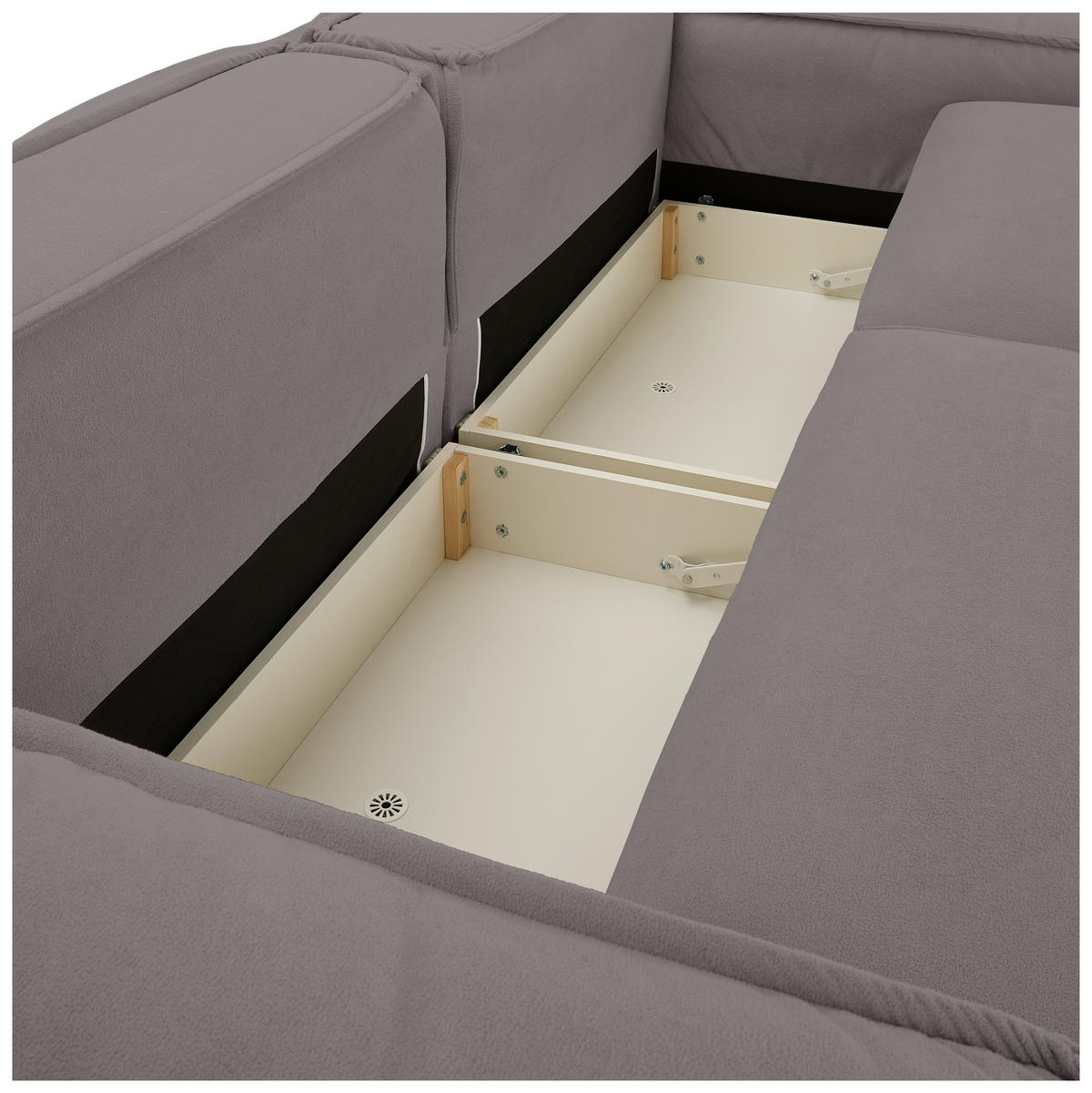 SCHLAFSOFA Webstoff Dunkelgrau  - Dunkelgrau/Schwarz, KONVENTIONELL, Kunststoff/Textil (256/83/115cm) - Carryhome