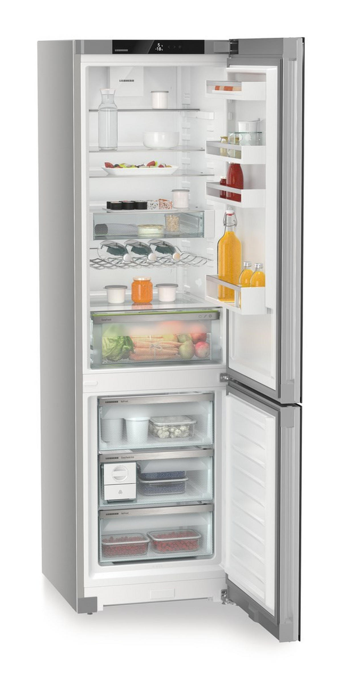 KÜHL-GEFRIER-KOMBINATION CNGBC5723  - Edelstahlfarben, Basics, Metall (59,7/201,5/68,2cm) - Liebherr