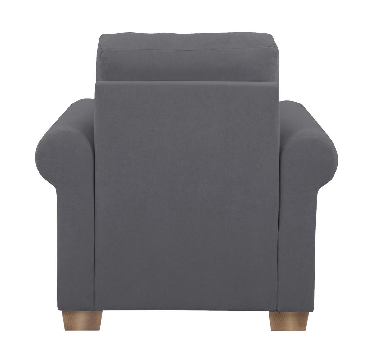 SESSEL in Dunkelgrau  - Dunkelgrau/Buchefarben, Design, Holz/Textil (93/89/82cm) - MID.YOU