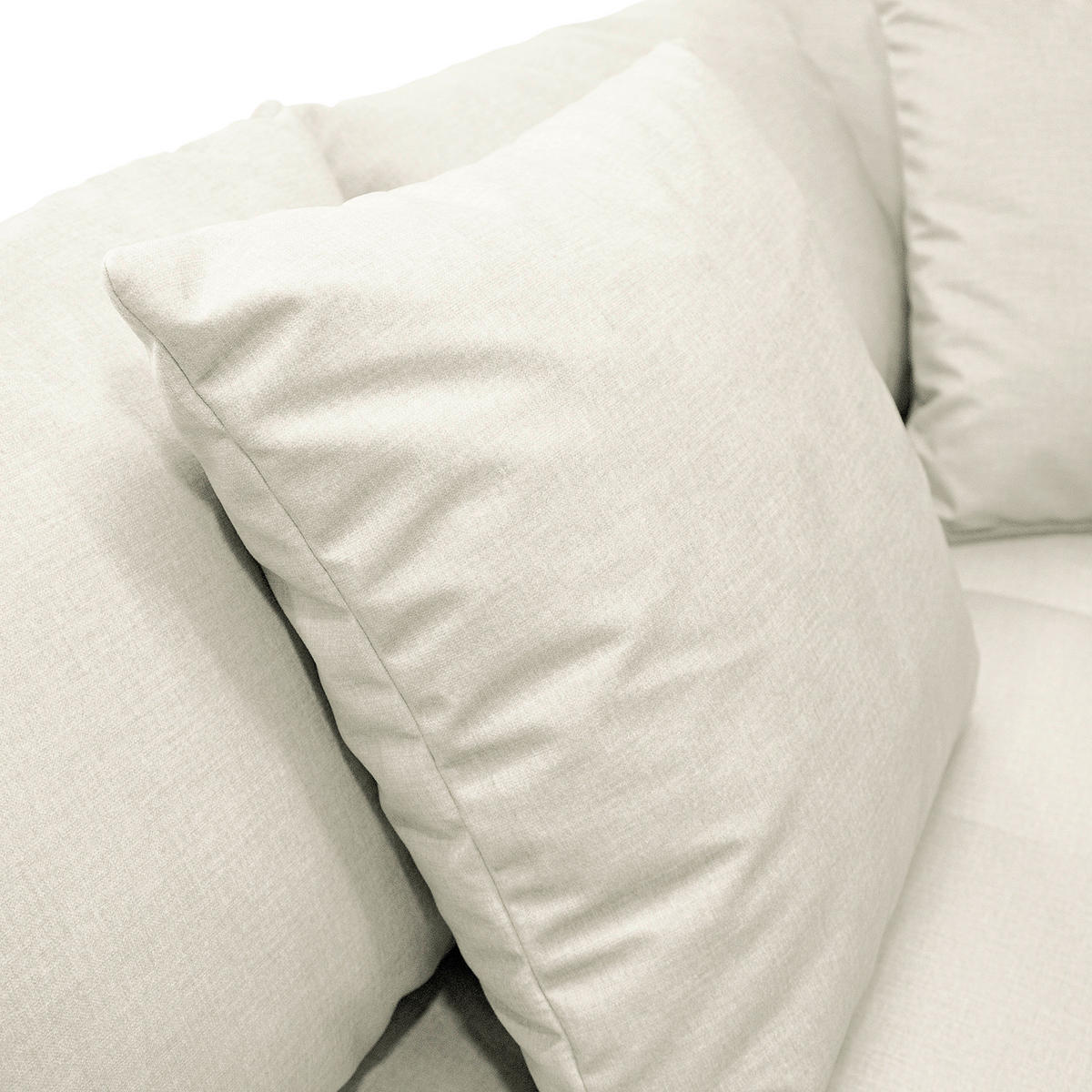 Ecksofa inkl. Hocker in Mikrofaser Hellgrau  - Hellgrau/Schwarz, Design, Holz/Textil (174/247cm) - MID.YOU