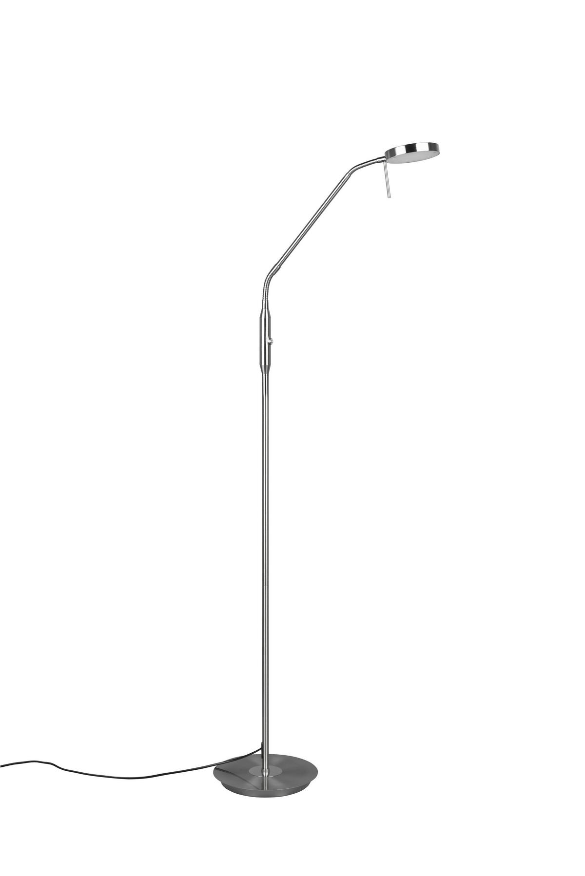 LED-STEHLEUCHTE - Nickelfarben, Basics, Metall (145/25/50cm) - Trio Leuchten