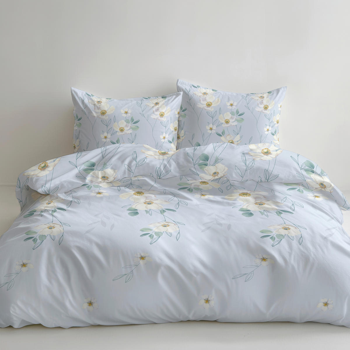 BETTWÄSCHE 3-teilig Satin 200/200 cm  - Blau, Design, Textil (200/200cm) - Florella