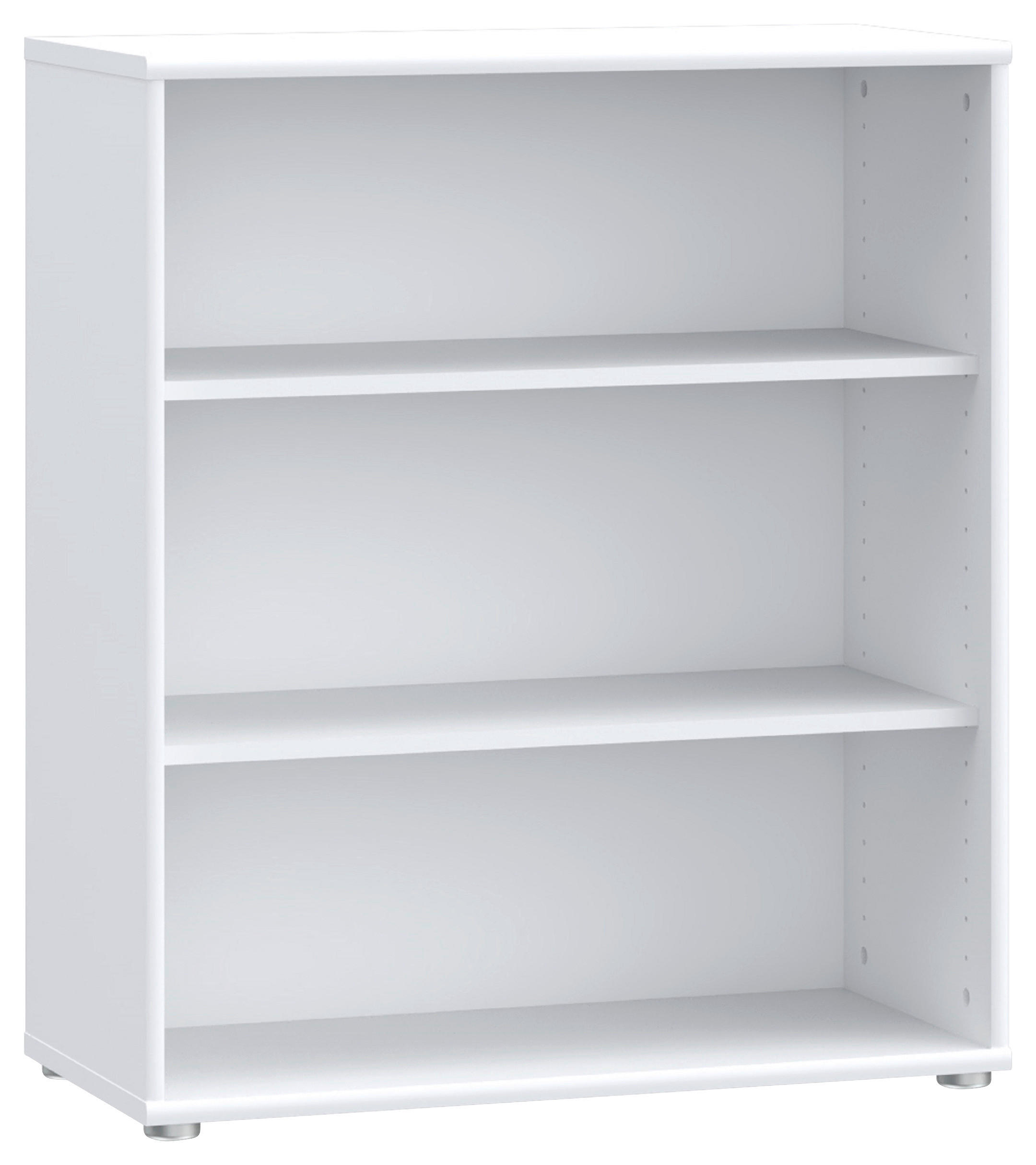 REGAL 73,7/85,5/34,8 cm Weiss - Weiss/Alufarben, Design, Holzwerkstoff (73,7/85,5/34,8cm)