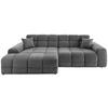 ECKSOFA in Bouclé Anthrazit  - Anthrazit/Schwarz, Modern, Kunststoff/Textil (152/301cm) - Livetastic