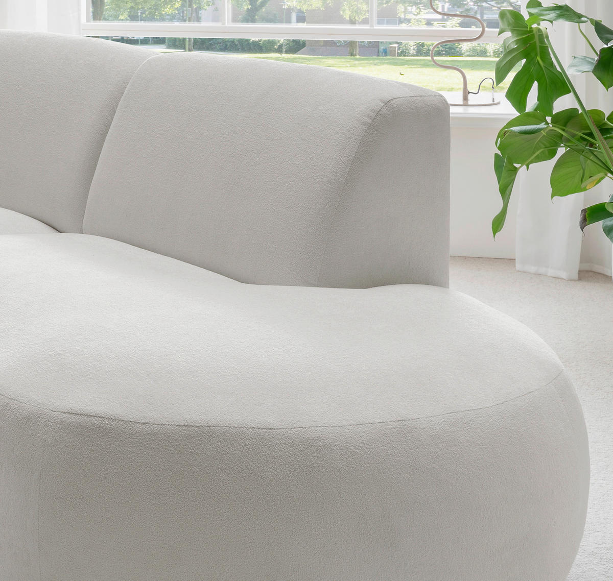 ECKSOFA in Mikrofaser Beige  - Beige/Schwarz, Modern, Kunststoff/Textil (276/182cm) - Livetastic