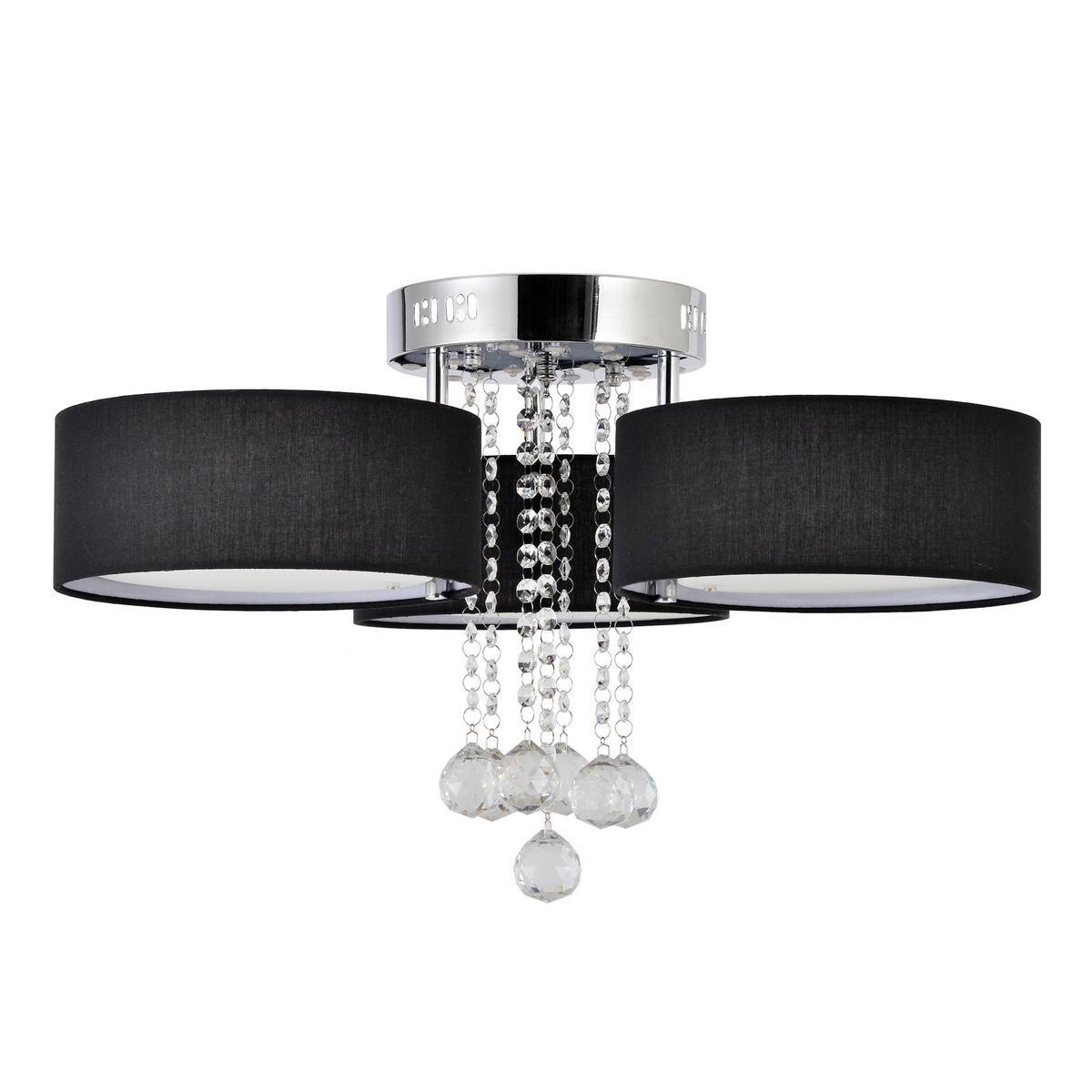 DECKENLEUCHTE Gambela   - Schwarz, KONVENTIONELL, Metall (35/63.5/63.5cm)