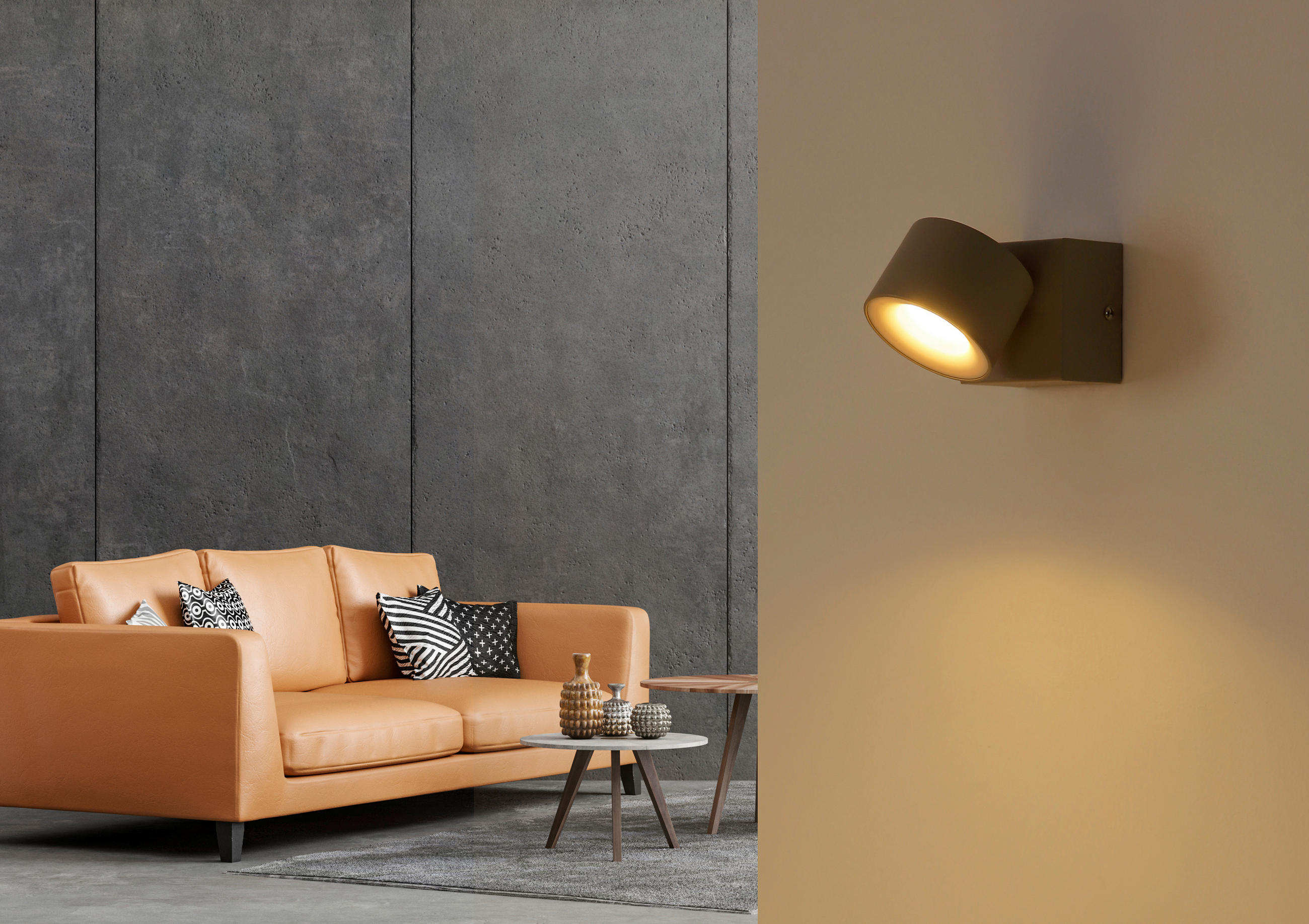 LED-STRAHLER 7.2/9.5 cm   - Sandfarben/Weiß, Design, Kunststoff/Metall (7.2/9.5cm) - Globo