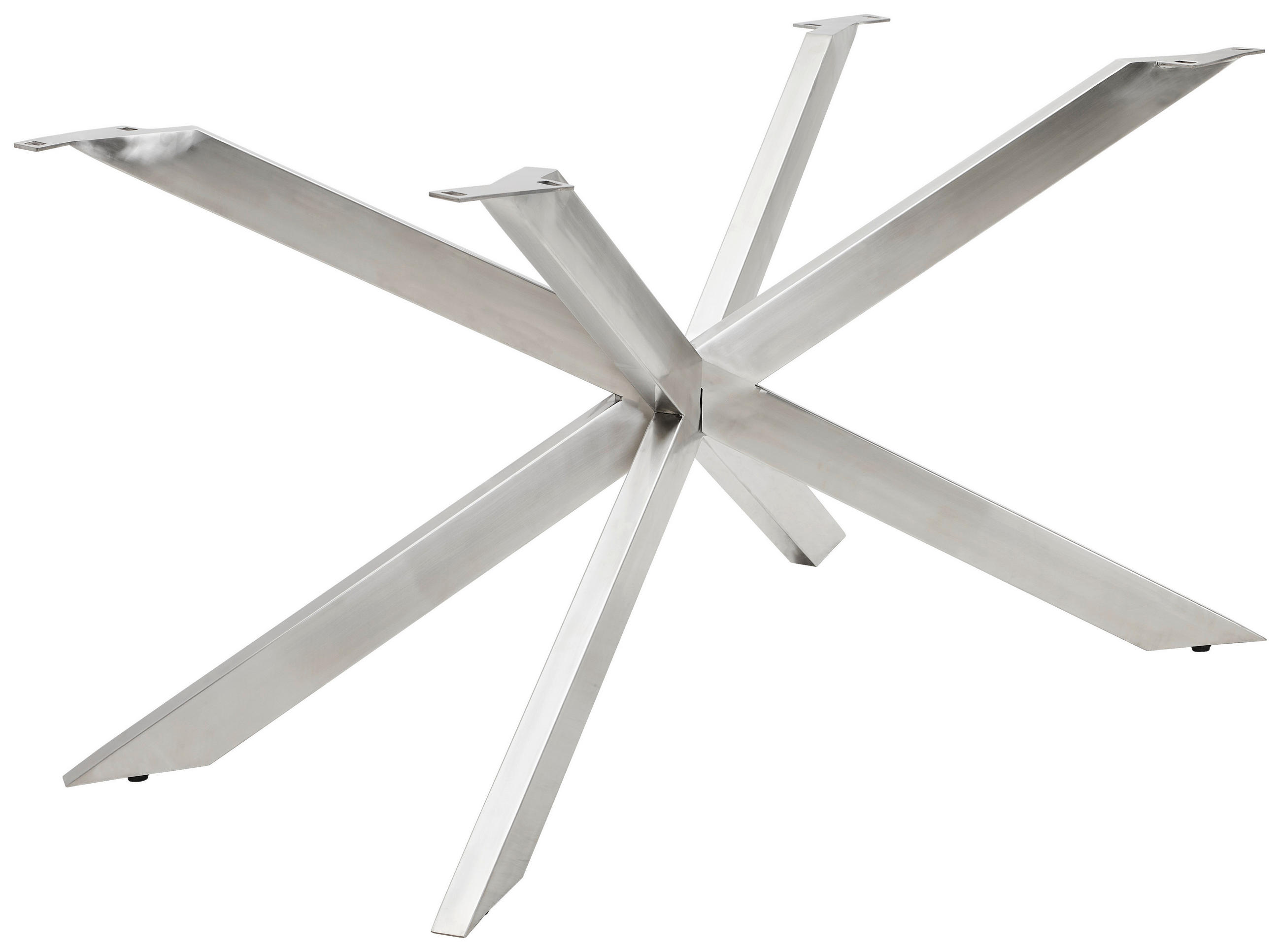 TISCHGESTELL Edelstahlfarben  - Edelstahlfarben, Design, Metall (137,8/76/73cm) - Valdera