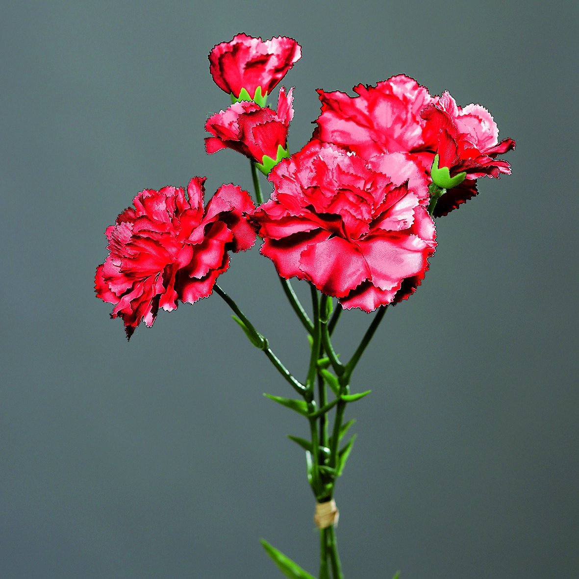 KUNSTBLUME - Rot/Grün, Basics, Kunststoff/Textil (30cm)
