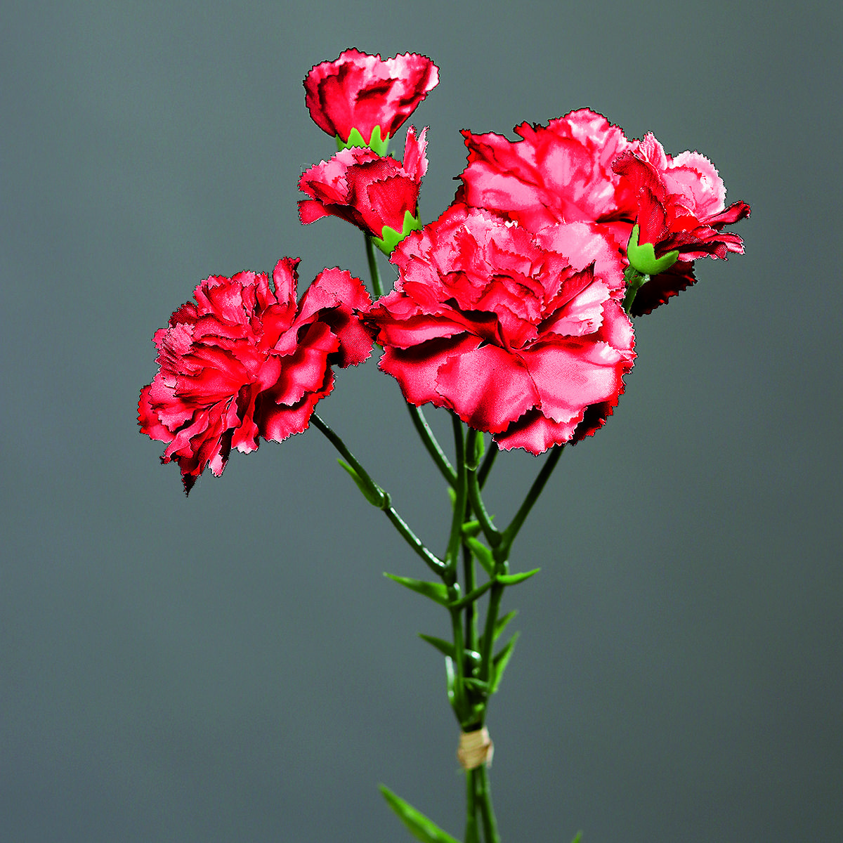 KONSTBLOMMA - röd/grön, Basics, textil/plast (30cm)