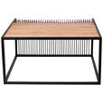 COUCHTISCH in Holz, Metall 80/80/40 cm  - Eichefarben/Schwarz, Natur, Holz/Metall (80/80/40cm) - Novel