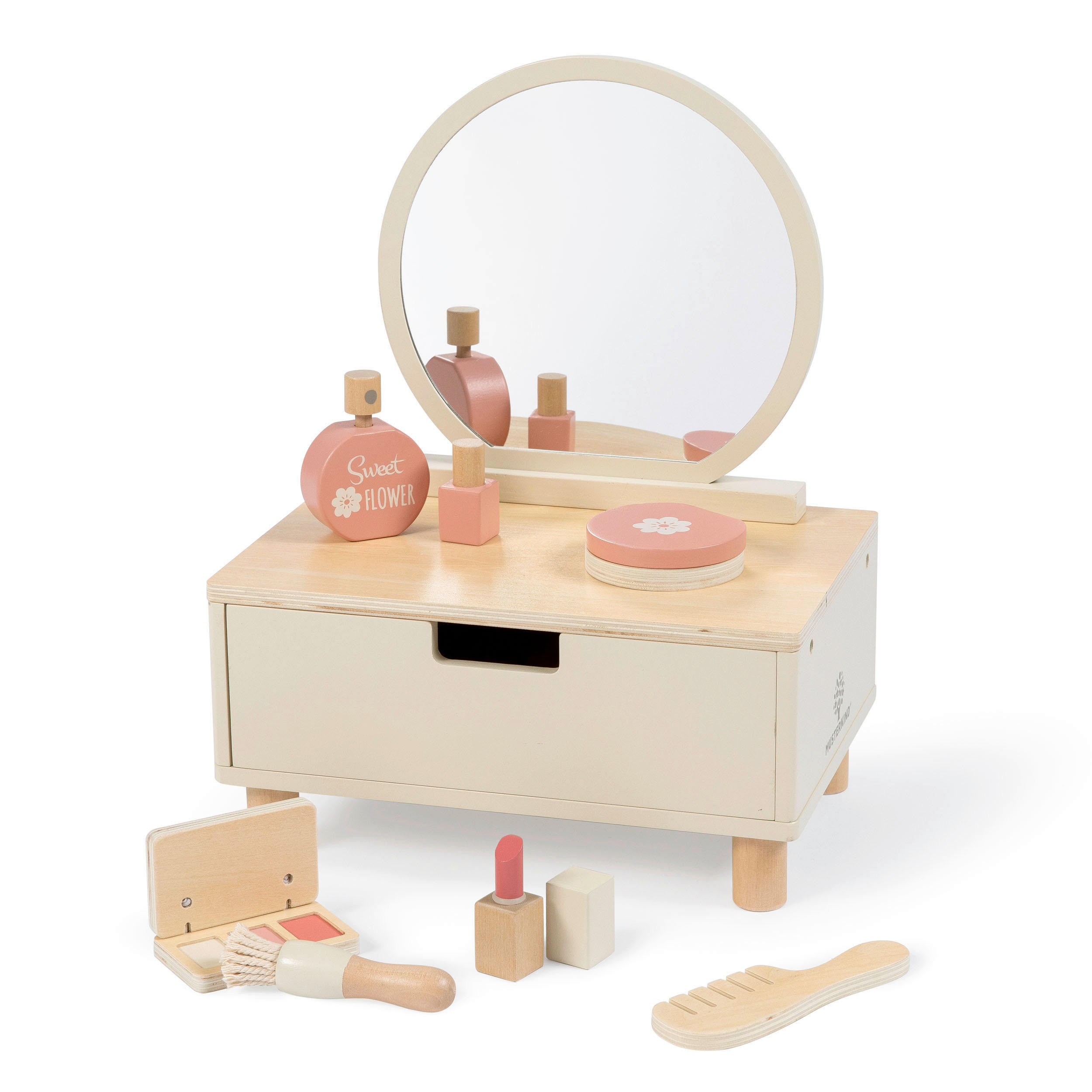 KINDER-STYLINGSET CAMELLIA  - Creme, Basics, Holz (28/19/36cm) - MUSTERKIND
