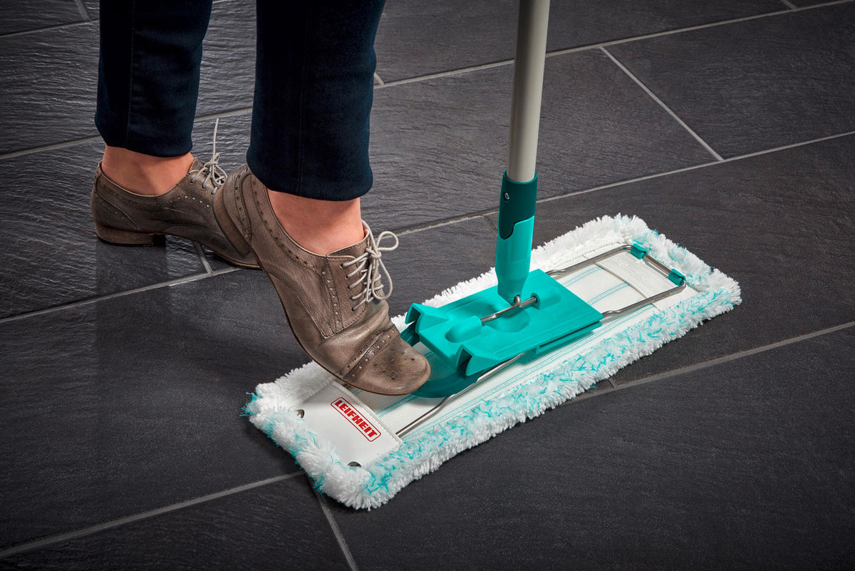 SADA NA ČISTENIE PODLÁH - biela/zelená, Basics, textil/plast - Leifheit