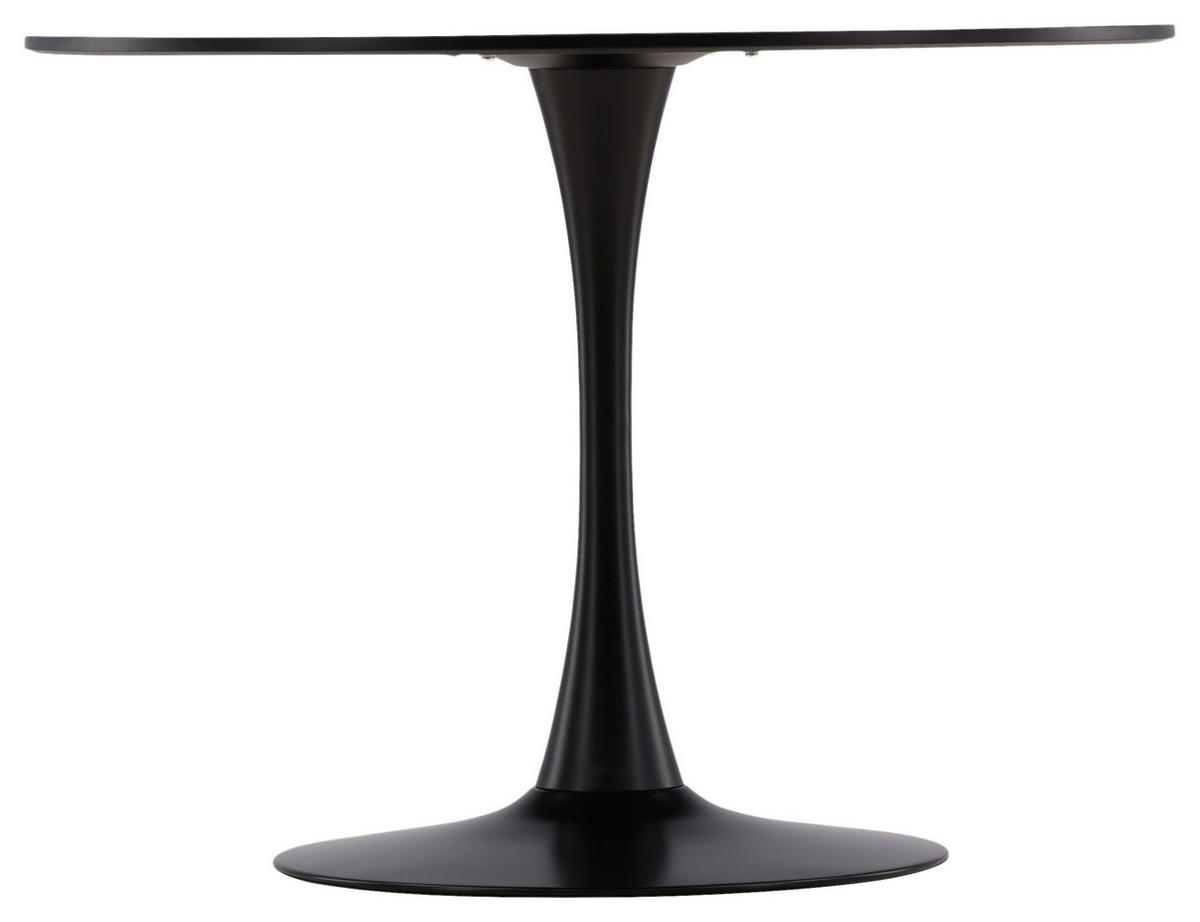 ESSTISCH in Metall, Holzwerkstoff 100/100/74 cm  - Schwarz, Design, Holzwerkstoff/Metall (100/100/74cm) - Livetastic
