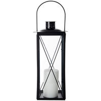 LATERNE - Transparent/Schwarz, Basics, Glas/Metall (17/40/17cm) - Ambia Home