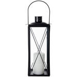 LATERNE - Transparent/Schwarz, Basics, Glas/Metall (17/40/17cm) - Ambia Home