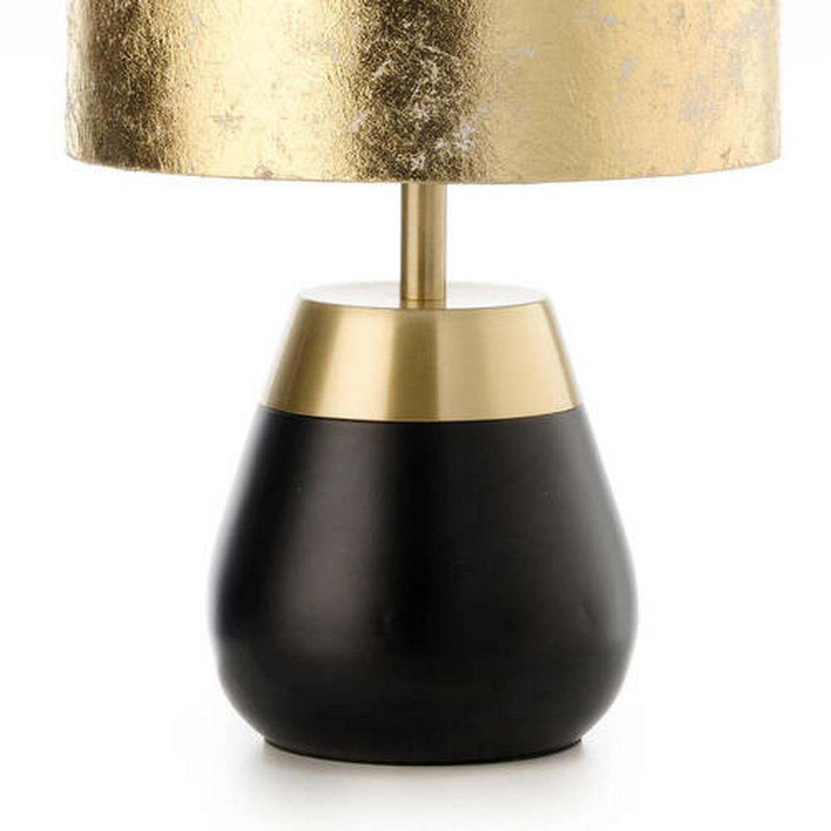 LAMPA NA NOČNÍ STOLEK, E27, 23/37.5 cm  - černá/barvy zlata, Konvenční, kov/textil (23/37.5cm)