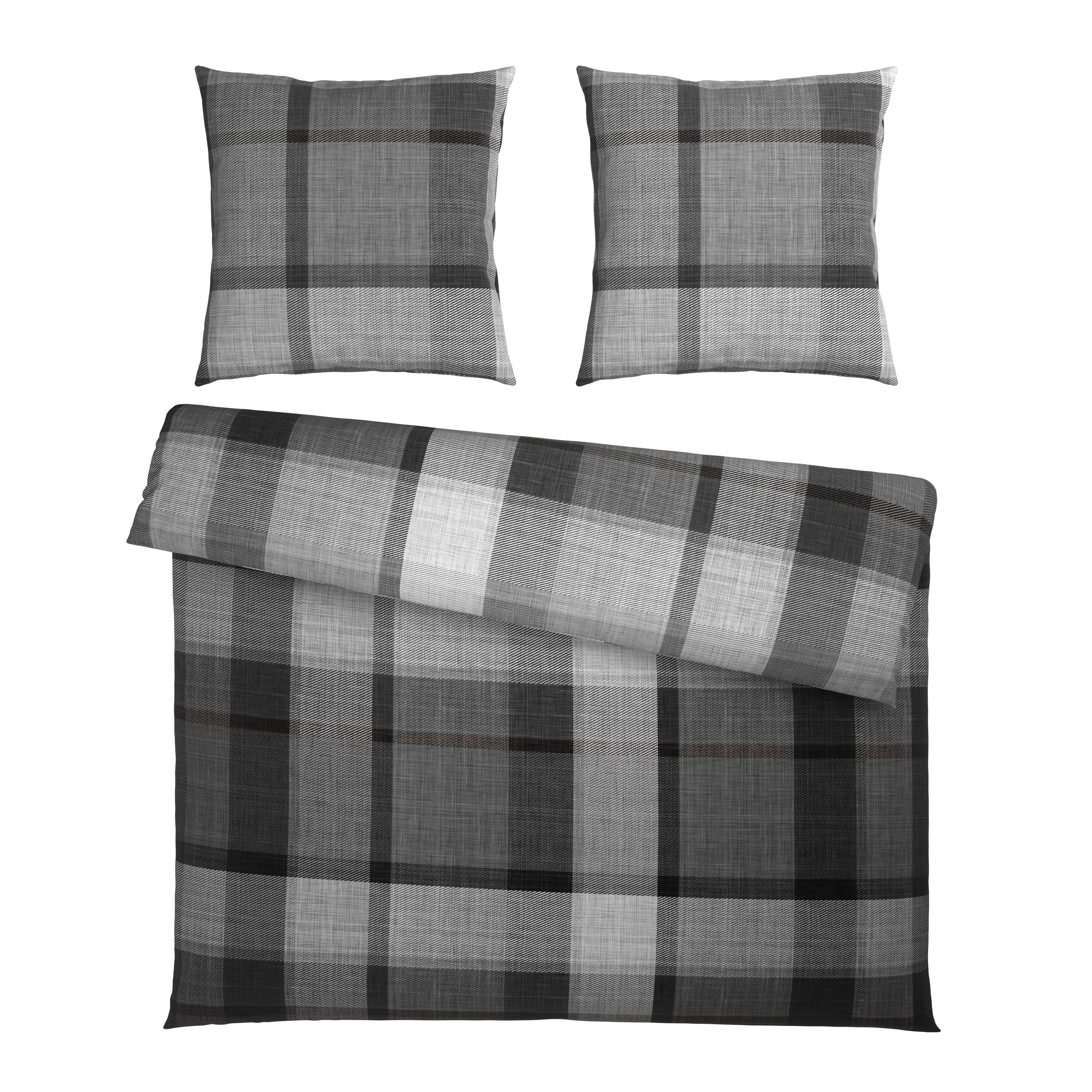 BETTWÄSCHE Flanell 200/200 cm  - Grau, Textil (200/200cm) - Novel