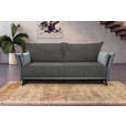 SCHLAFSOFA  mit Liegefunktion, Rücken echt Cord, Flachgewebe Grau  - Schwarz/Grau, KONVENTIONELL, Textil/Metall (223/72/100cm) - Carryhome
