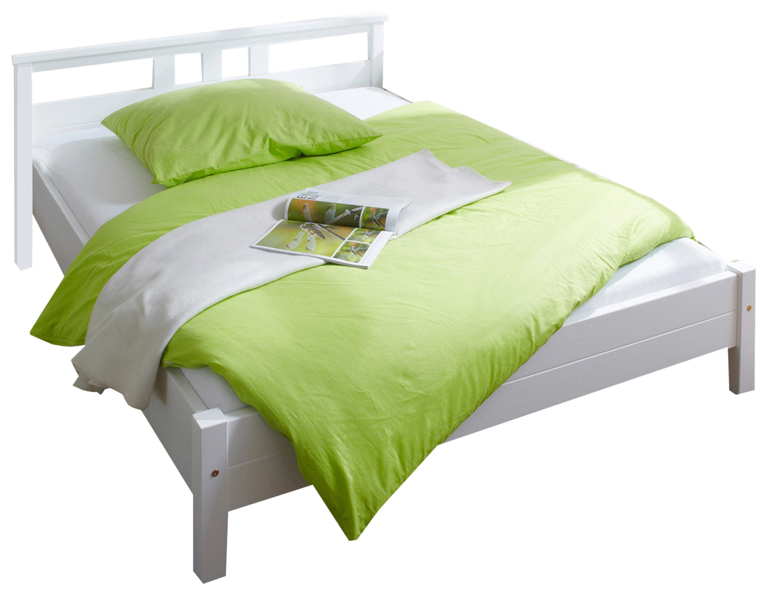 Bett Merci ca. 140x200 cm 140/200 cm  in Weiss   - Weiss, Konventionell, Holz (140/200cm) - MID.YOU