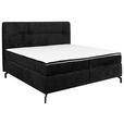 BOXSPRINGBETT 160/200 cm  in Schwarz  - Schwarz, Design, Textil/Metall (160/200cm) - Esposa