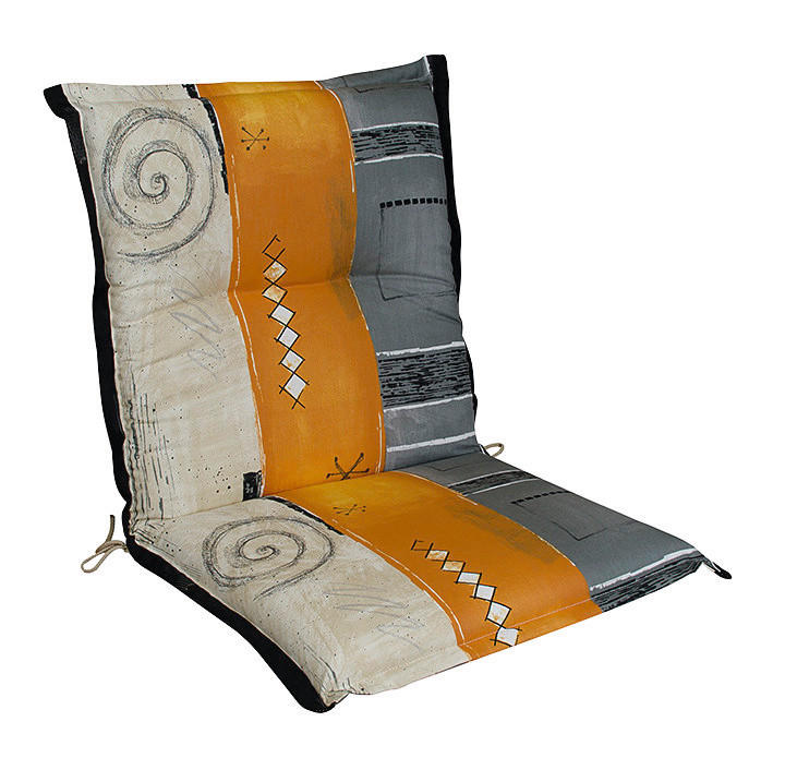 SESSELAUFLAGE in  - Naturfarben/Orange, Design (50/9/100cm)