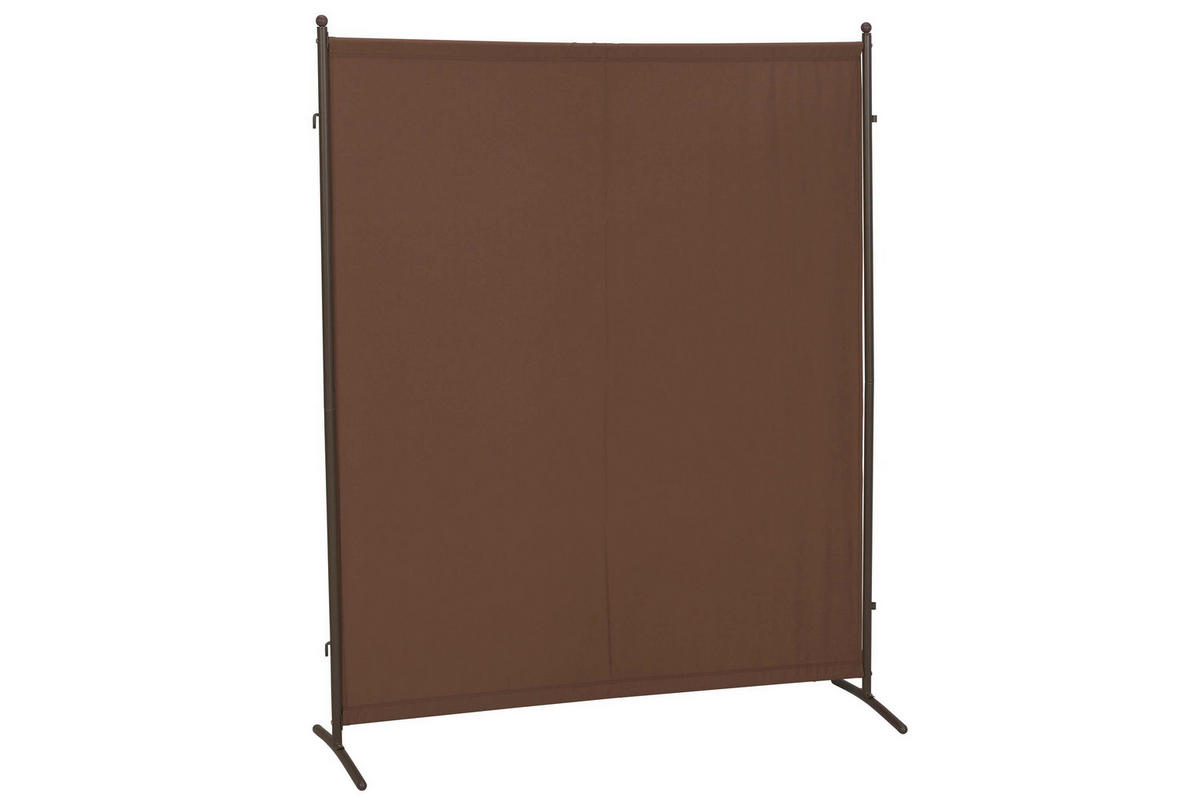 SICHTSCHUTZ - Taupe/Silberfarben, KONVENTIONELL, Textil/Metall (155/188/50cm) - Gardenson