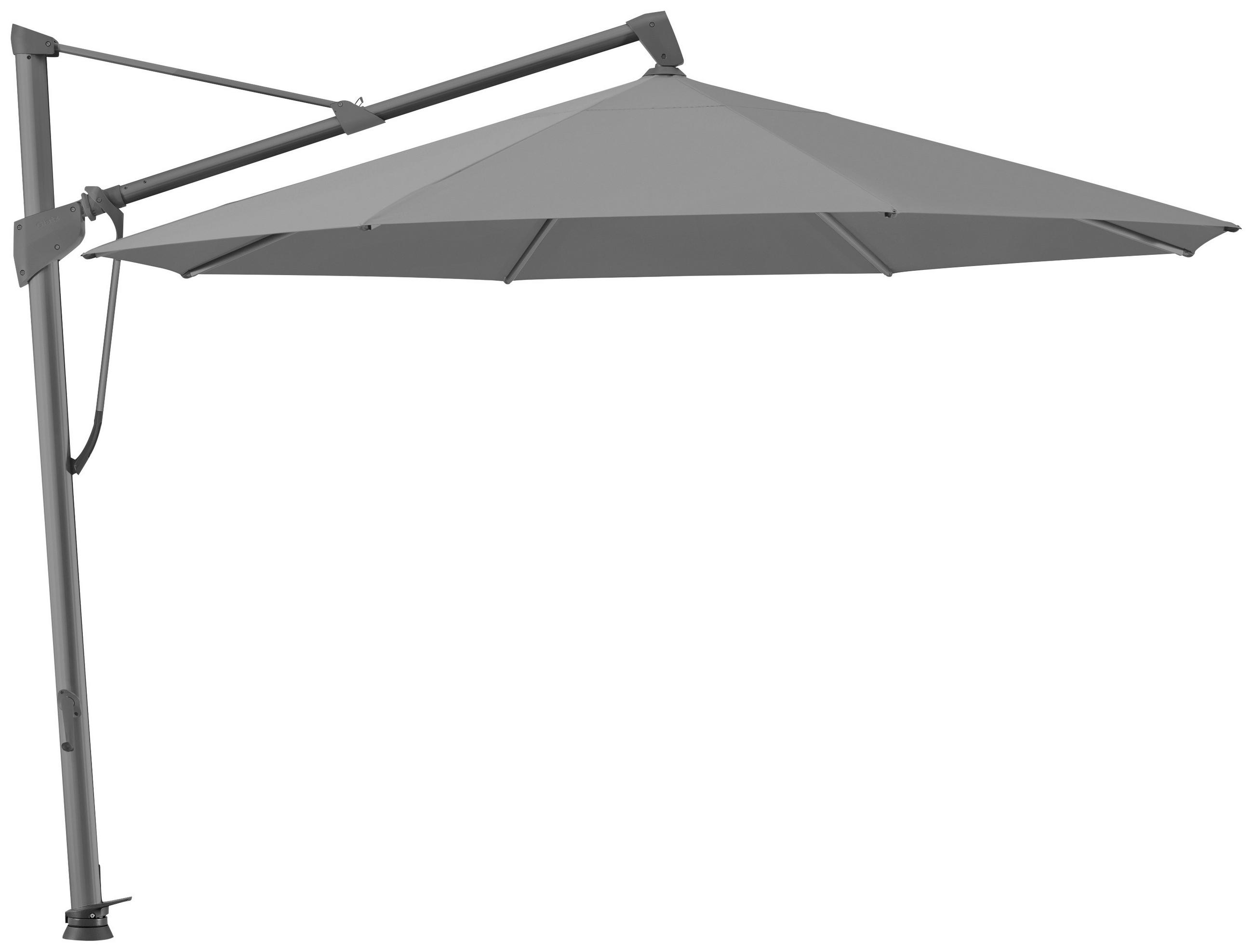 AMPELSCHIRM 400x400 cm Anthrazit  - Anthrazit, KONVENTIONELL, Textil/Metall (400/400cm) - Glatz