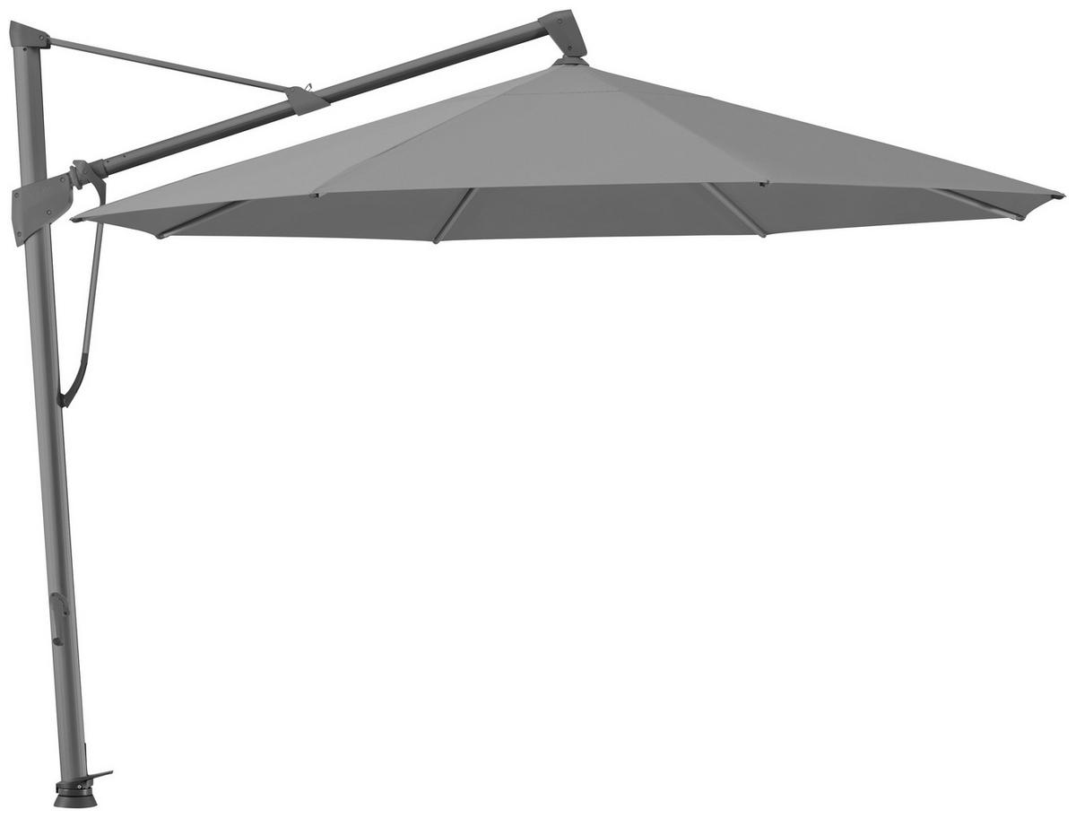 AMPELSCHIRM 350x350 cm Anthrazit  - Anthrazit, KONVENTIONELL, Textil/Metall (350/350cm) - Glatz