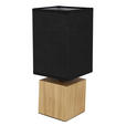 TISCHLEUCHTE 12/12/30 cm   - Schwarz/Naturfarben, Design, Holz/Kunststoff (12/12/30cm) - Novel