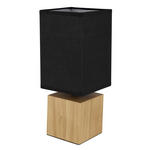 TISCHLEUCHTE 12/12/30 cm   - Schwarz/Naturfarben, Design, Holz/Kunststoff (12/12/30cm) - Novel