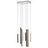 ZÁVĚSNÉ LED SVÍTIDLO, 40/25/180 cm - černá/barvy hliníku, Design, kov/plast (40/25/180cm)