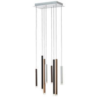 ZÁVESNÉ LED SVIETIDLO, 40/25/180 cm  - hnedá/čierna, Design, kov/plast (40/25/180cm)