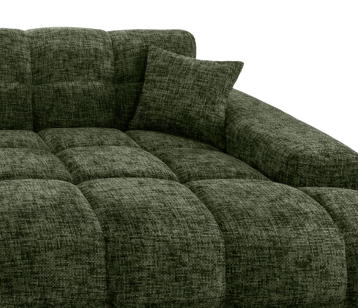 ECKSOFA in Struktur Dunkelgrün  - Dunkelgrün/Schwarz, Modern, Kunststoff/Textil (301/152cm) - Livetastic