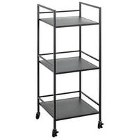 ODKLÁDACÍ STOLEK, černá - černá, Design, kov/plast (35/35/92cm)
