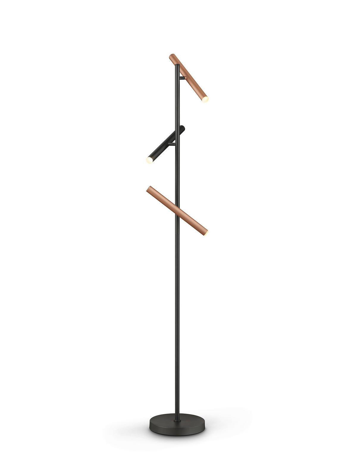 STOJACIA LED LAMPA, 30/150 cm  - čierna/biela, Konventionell, kov/plast (30/150cm) - Musterring